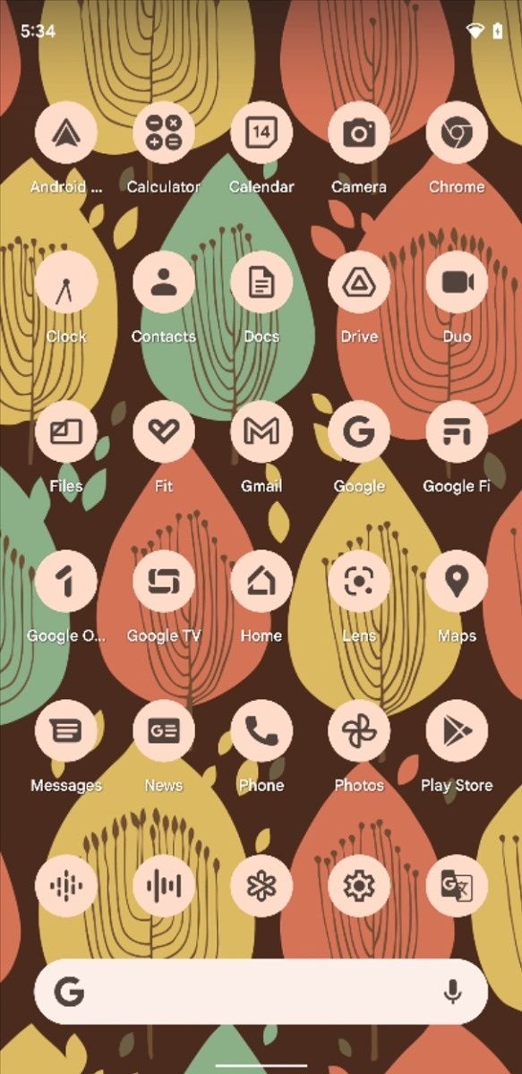 Themed Google app icons in Android 12
