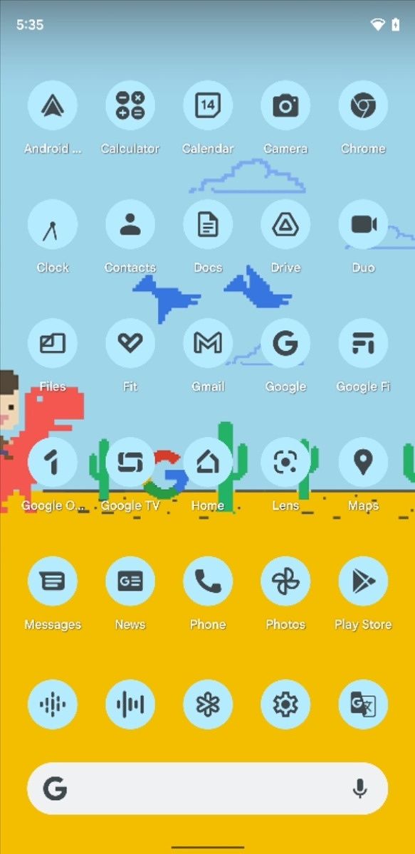 Themed Google app icons in Android 12