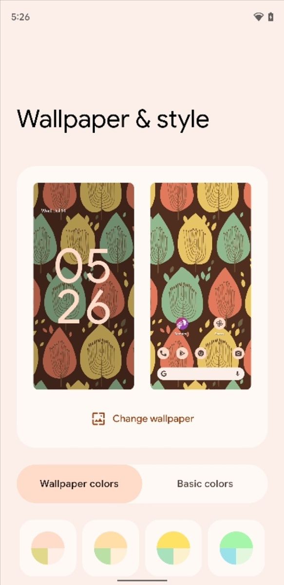 Changing the palette that Android 12 generates for you