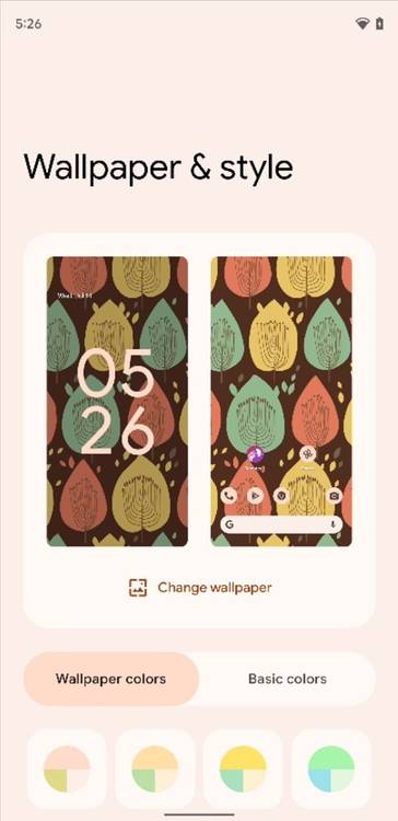 Changing the palette that Android 12 generates for you