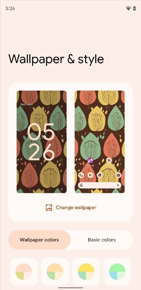 Changing the palette that Android 12 generates for you