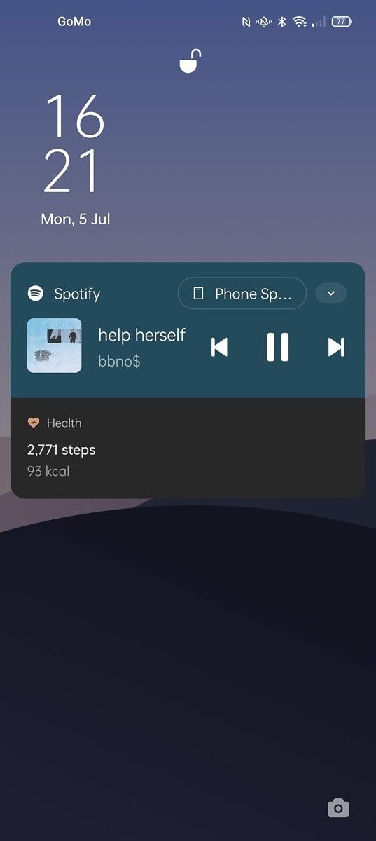 Lockscreen on ColorOS