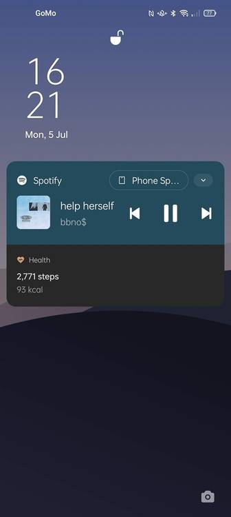 Lockscreen on ColorOS