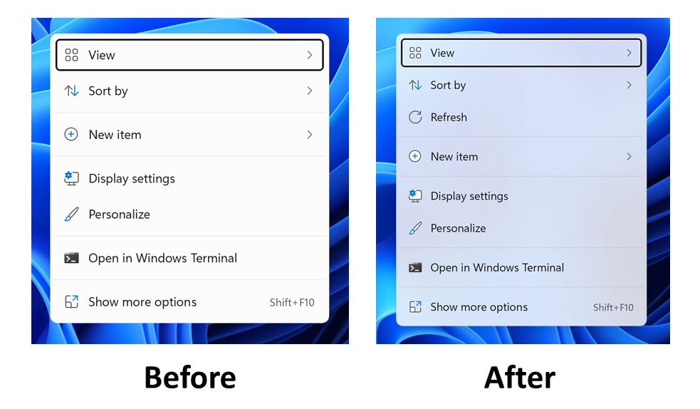 Windows 11 preview comes with a new widget and acrylic context menus