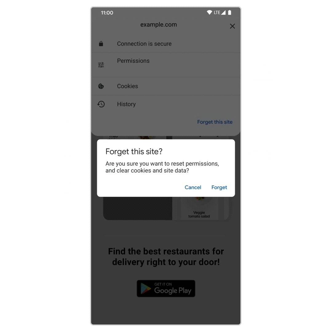 Google Chrome delete site from history