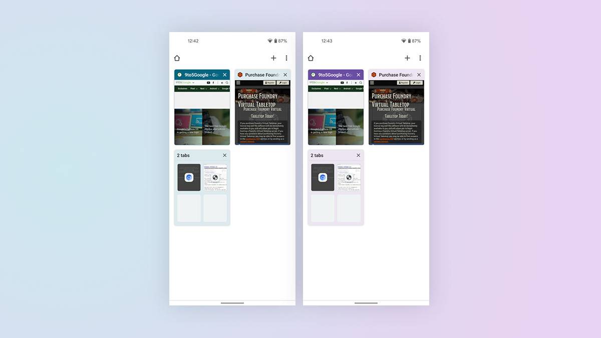 Google Chrome for Android experiments new changes to Tab Groups