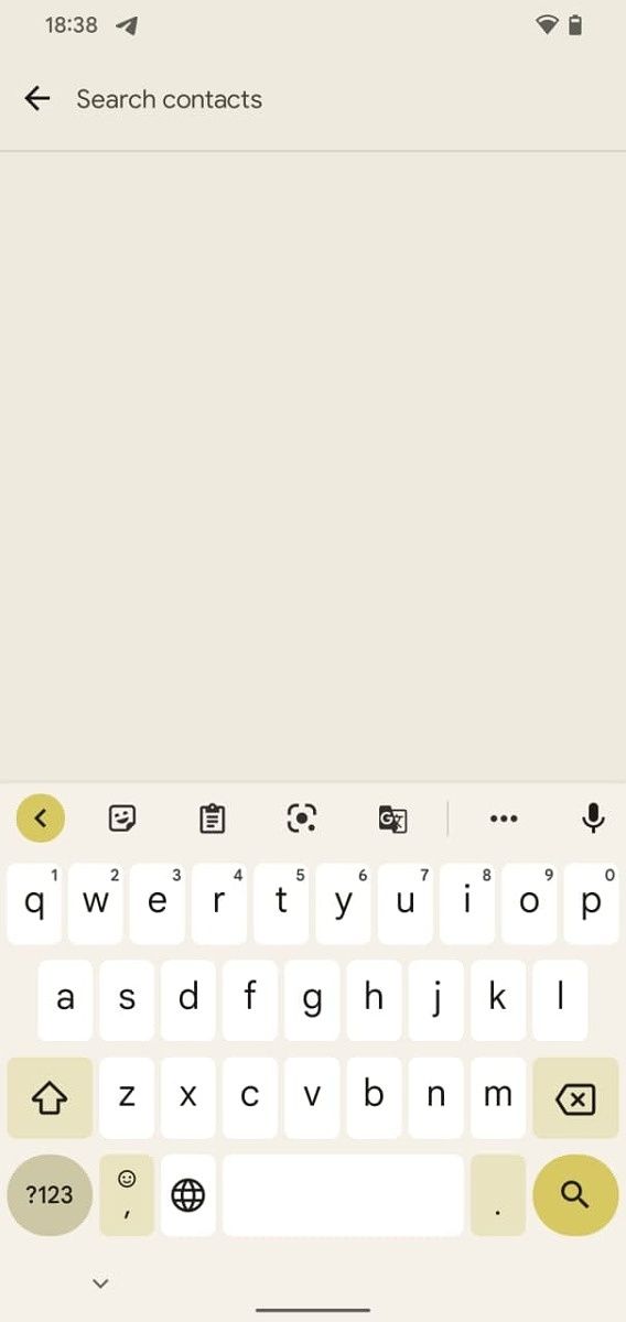 Google Contacts material you search contact