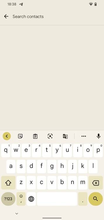 Google Contacts material you search contact