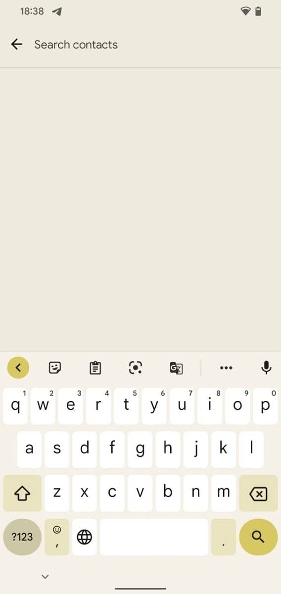 Google Contacts material you search contact