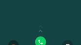 WhatsApp incoming call UI with a red decline button on the left and a green receive buton in the middle