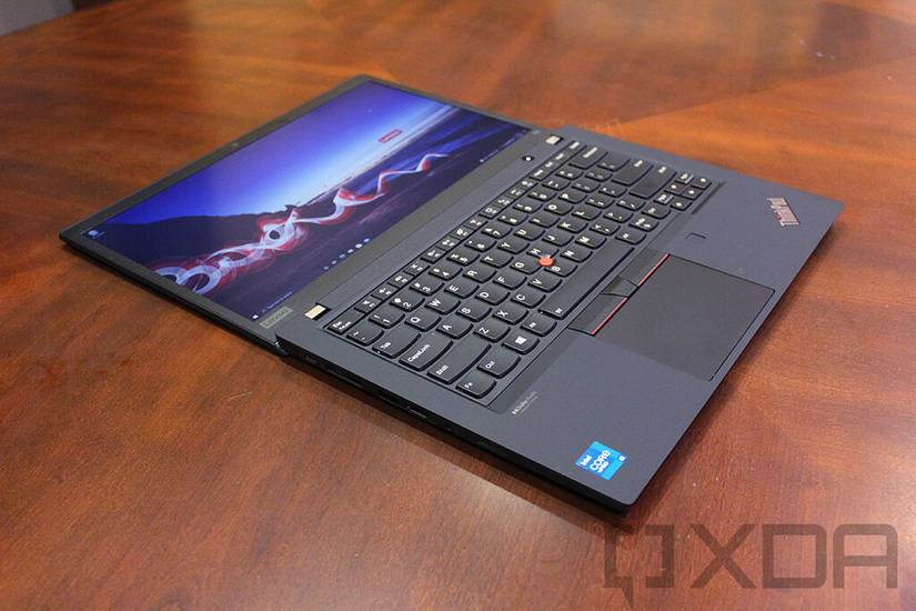 Lenovo ThinkPad T14 Gen 2 opened to 180 degrees