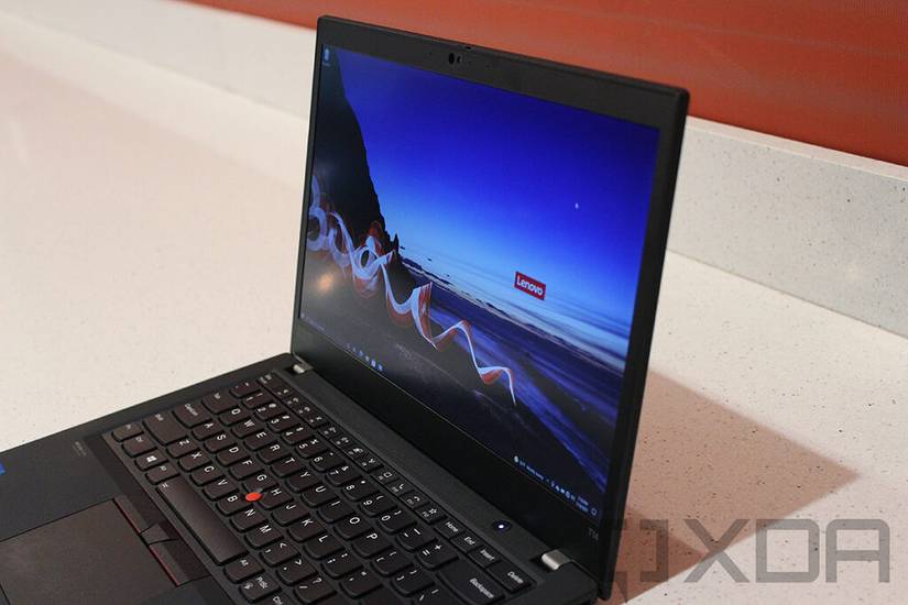 Angled view of Lenovo ThinkPad T14 Gen 2 display