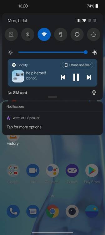Quick settings on OxygenOS
