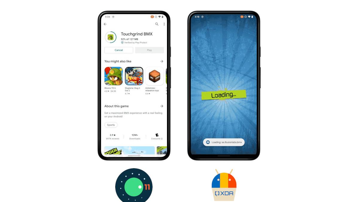 Play as you download on Android 12