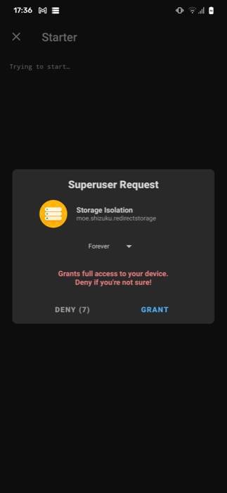 Root access for storage isolation
