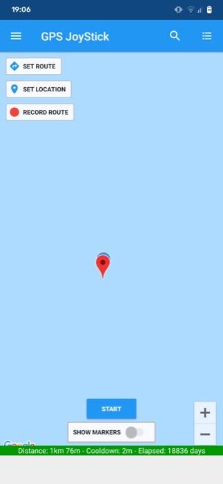 Fake GPS location app