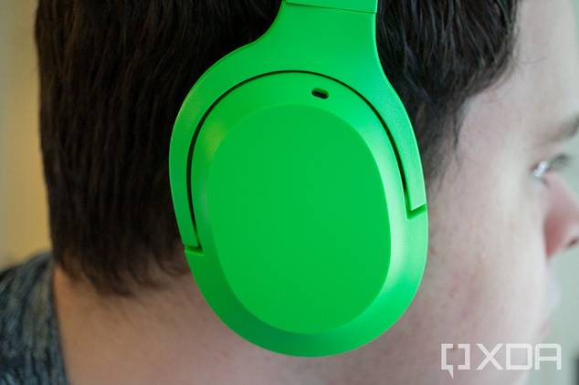 Razer headphones on my head