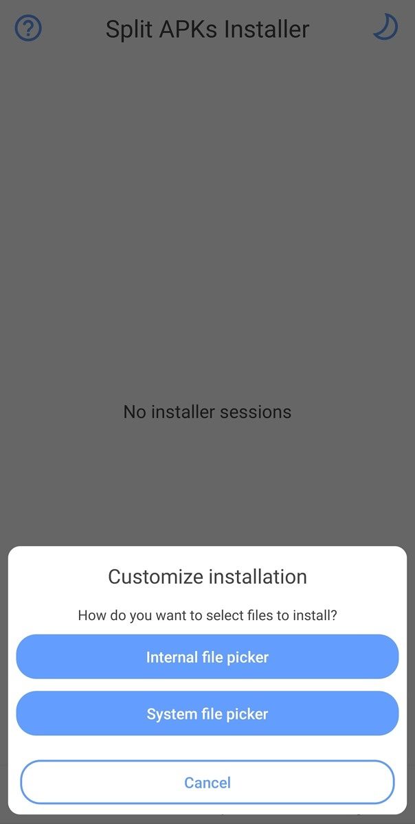 SAI file picker option