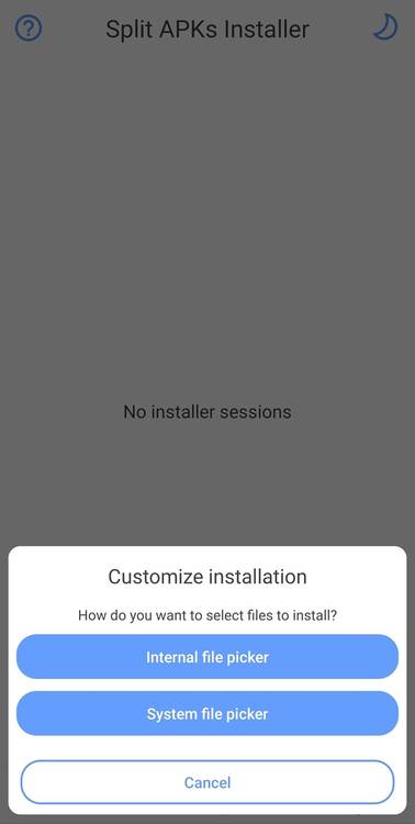 SAI file picker option