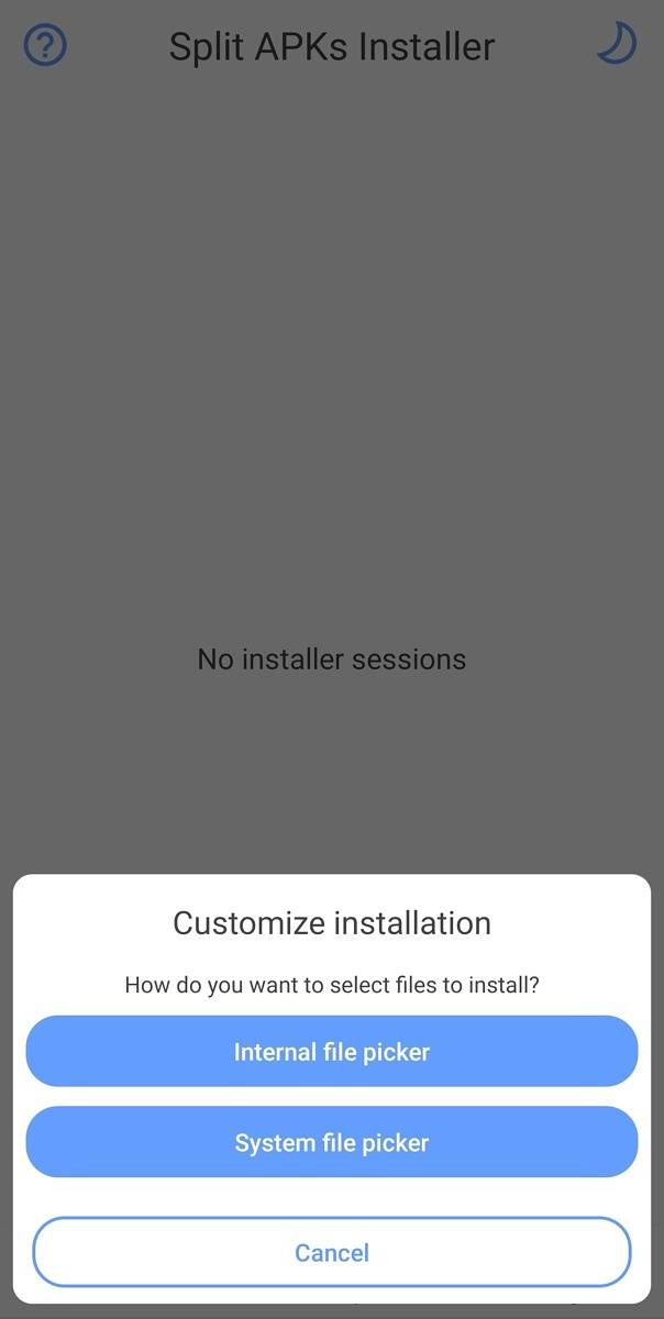 SAI file picker option