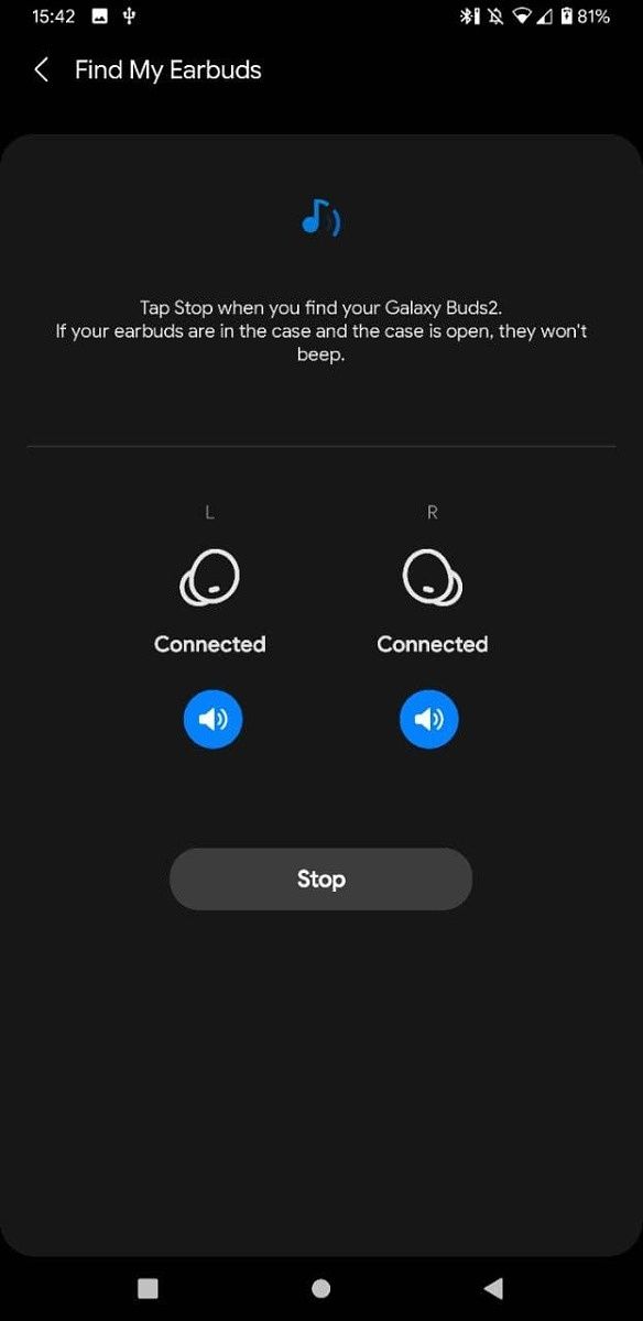 Samsung Galaxy Buds 2 find my earbuds