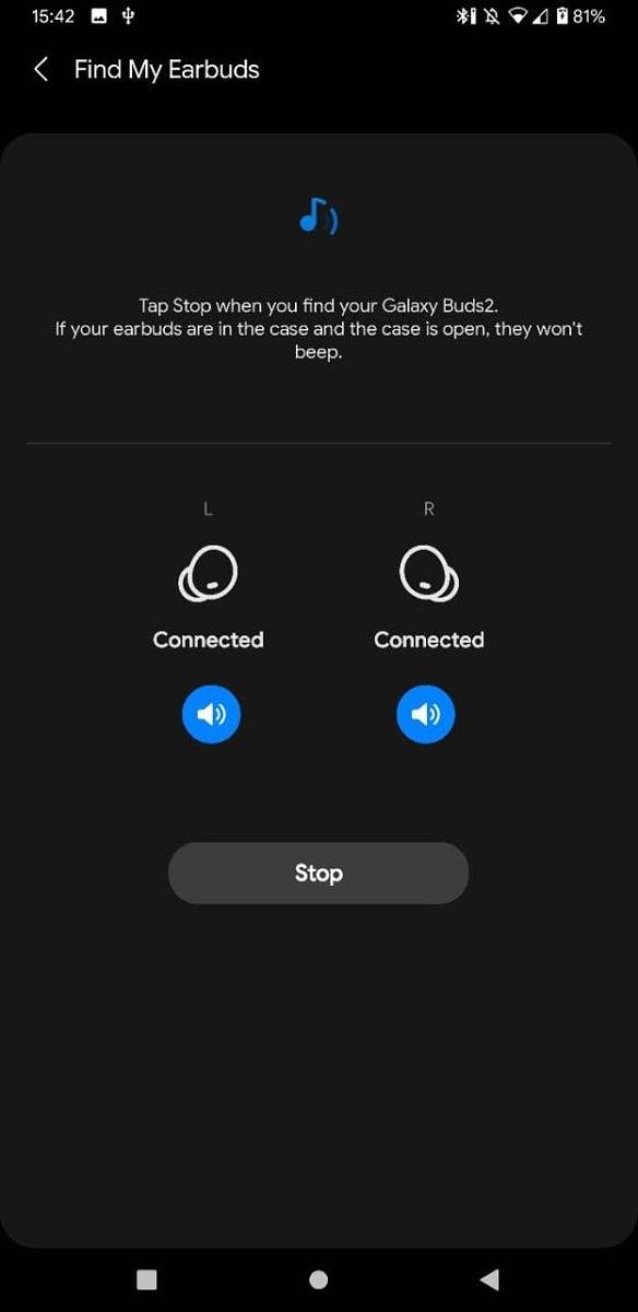 Samsung Galaxy Buds 2 find my earbuds
