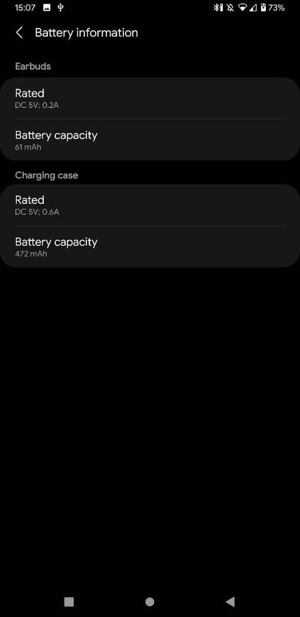 Samsung Galaxy Buds 2 battery capacity and charging case