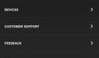 Settings page in the Razer app