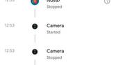 Camera permission section in the Privacy Dashboard app