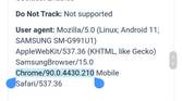 Samsung Internet engine info
