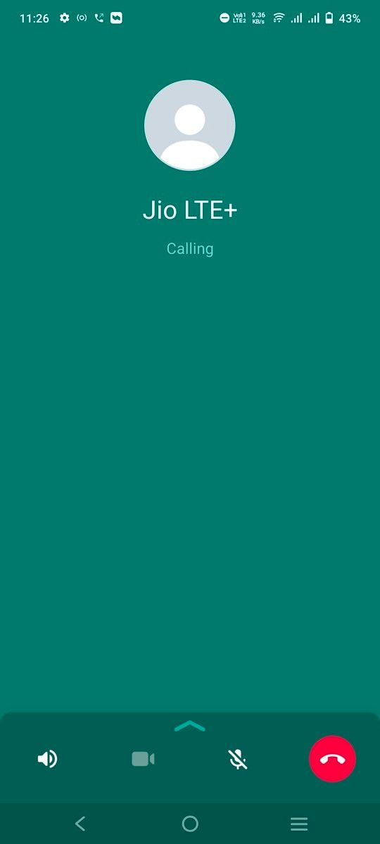 New calling UI in WhatsApp
