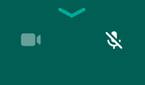 Sound, video, microphone and end call toggles in WhatsApp