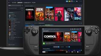 Steam on a laptop and SteamOS on a Steam console