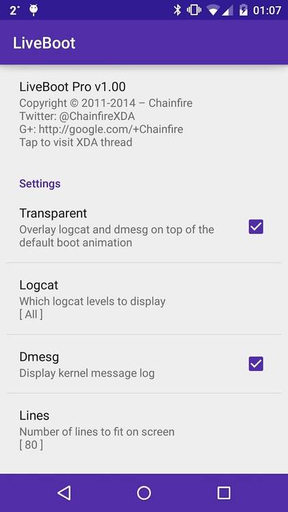 LiveBoot options