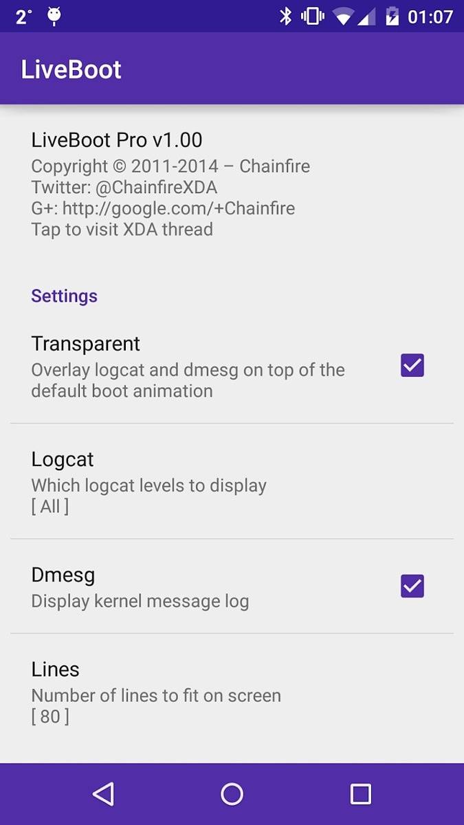 LiveBoot options