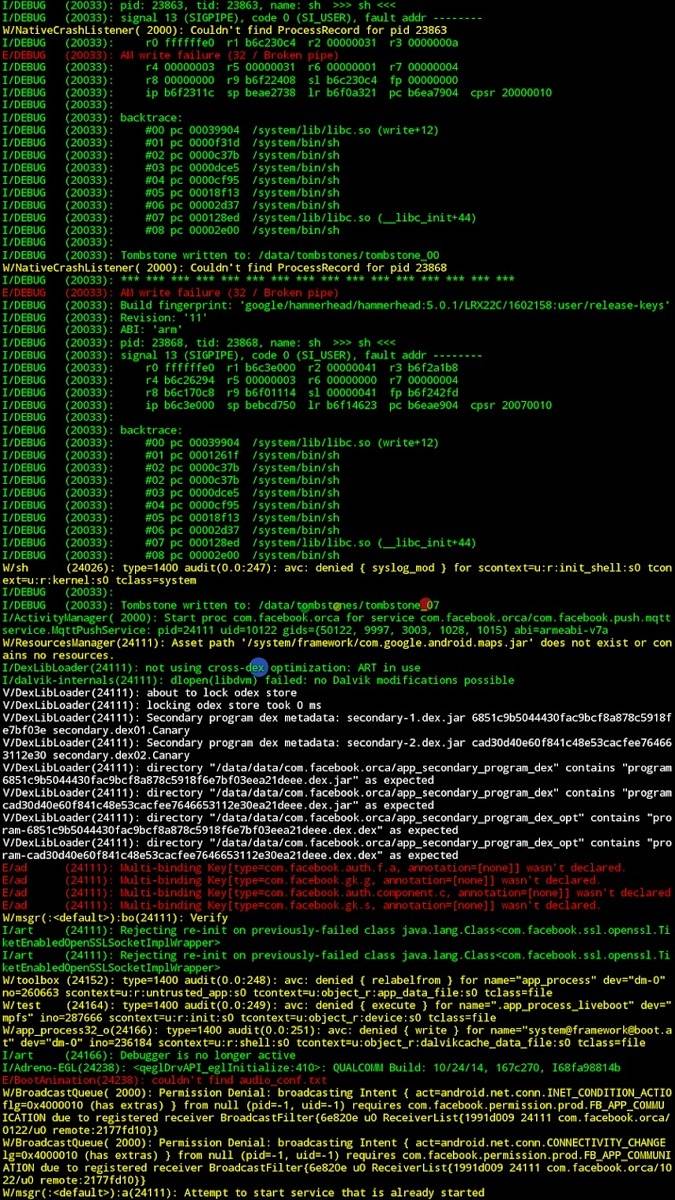 LiveBoot output