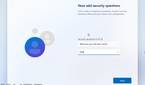 Answering security questions to set up a local account