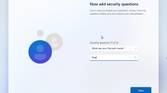 Answering security questions to set up a local account