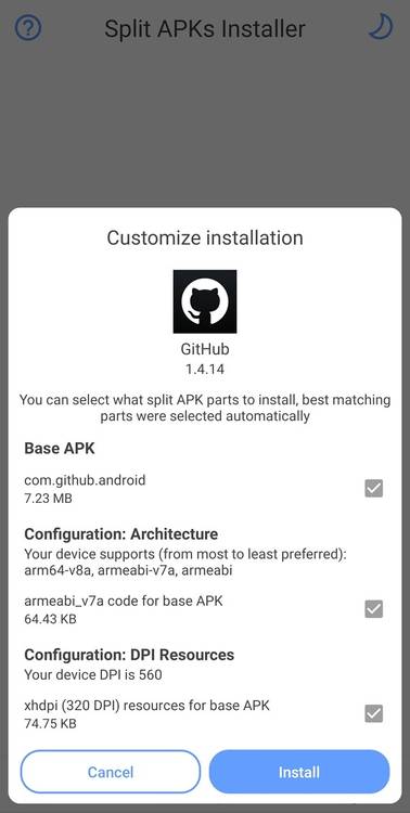SAI Install Options