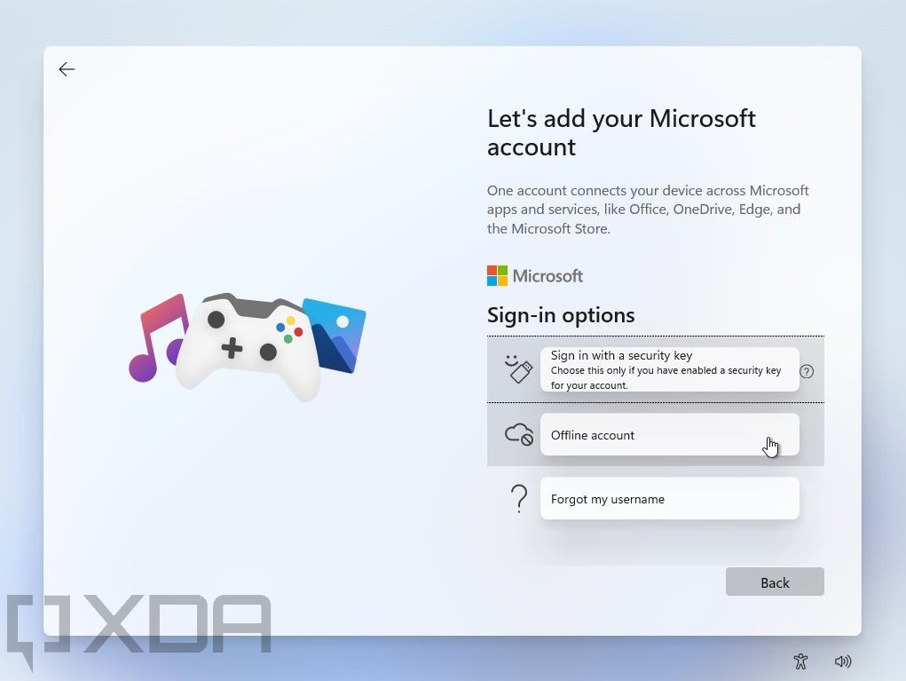 Alternative sign-in options in Windows 11 Pro