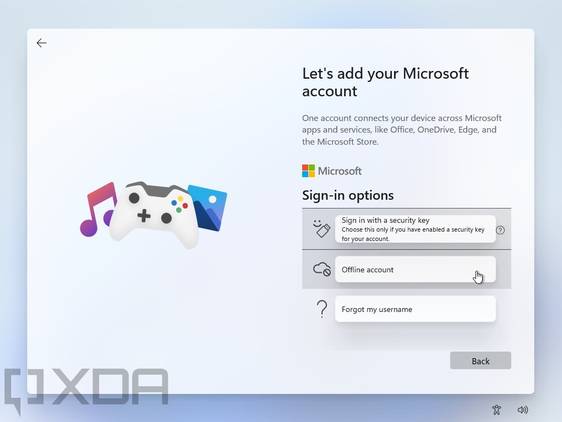 Alternative sign-in options in Windows 11 Pro