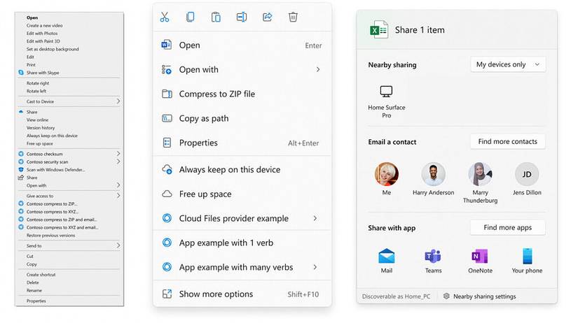 Microsoft breaks down context menu changes in Windows 11