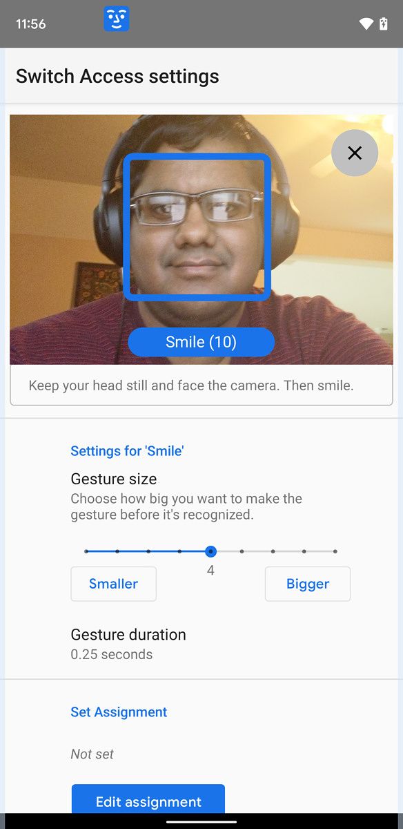 Android's Camera Switches lets you control your phone with your face