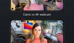 Camo for Android showing video feed from different camera lenses