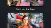 Camo for Android showing video feed from different camera lenses