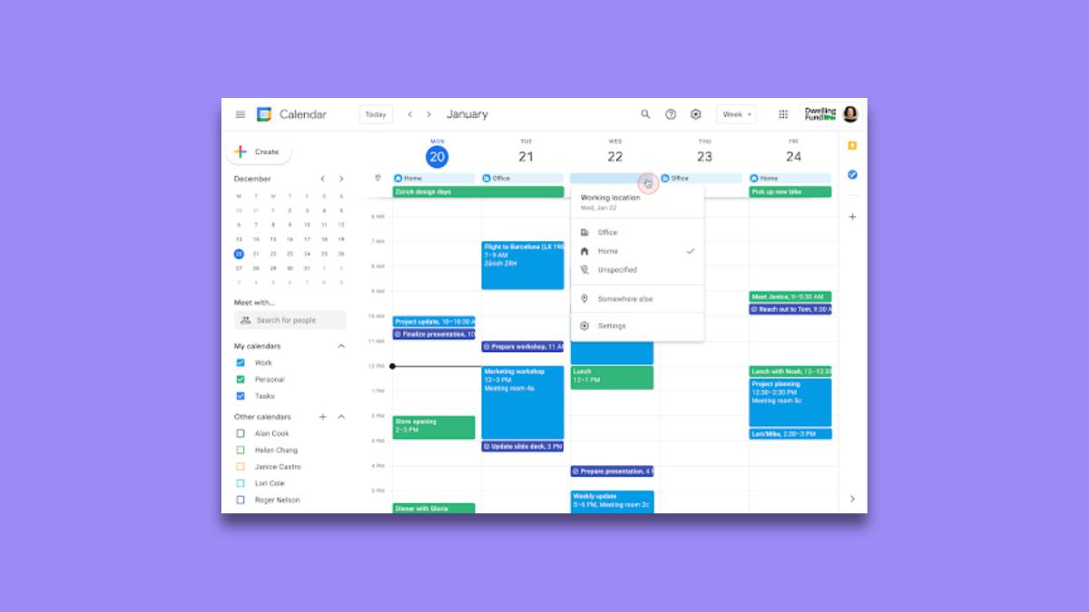 Google Calendar will soon let you share your working location with co ...