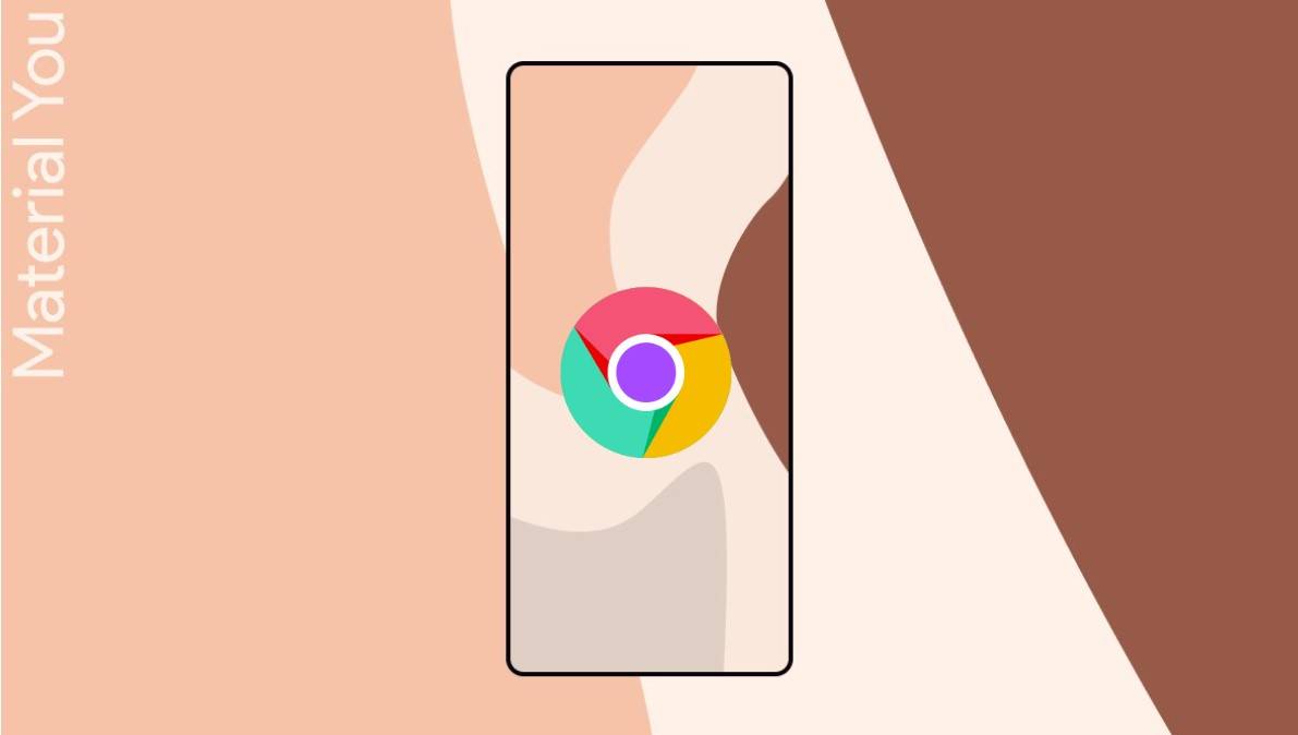 Chrome logo inside a smartphone mockup