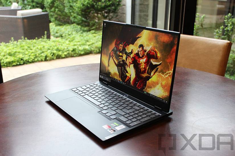 Amngled view of Lenovo Legion Slim 7