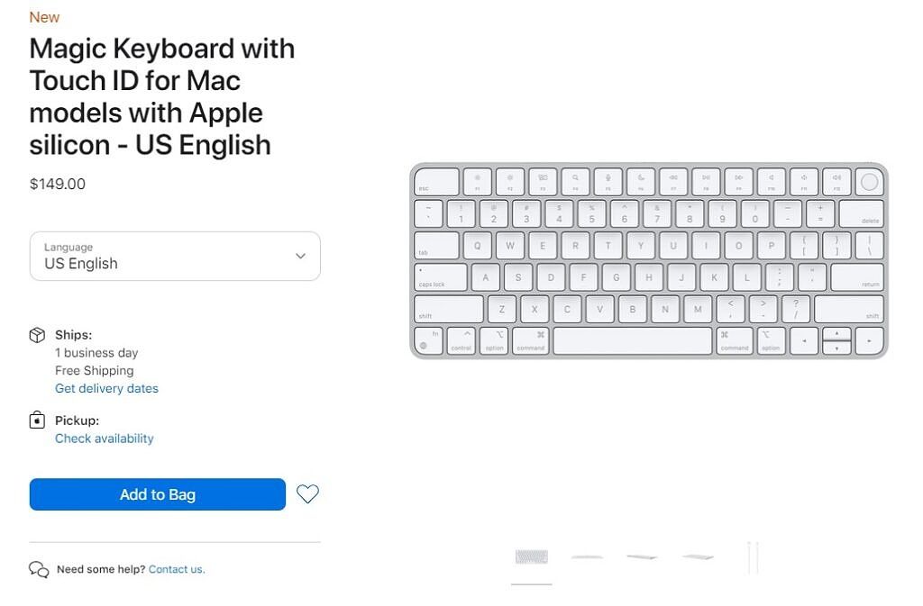 You can now buy Apple's Magic Keyboard with Touch ID for M1 Macs