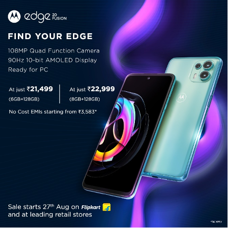 Motorola Edge 20 Fusion joins the Edge lineup as the phones launch